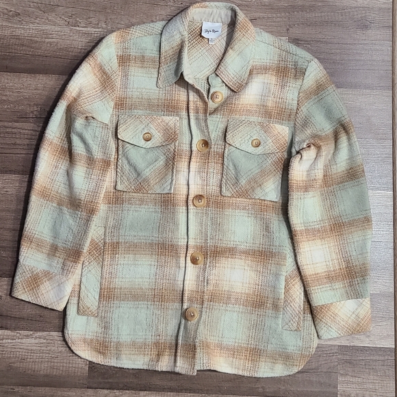 Sky to moon Jackets & Blazers - Womens flannel shirt jacket